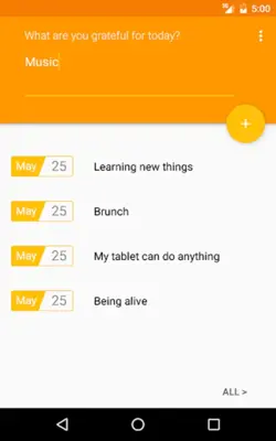 Simple Gratitude Journal android App screenshot 0