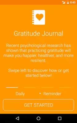 Simple Gratitude Journal android App screenshot 1